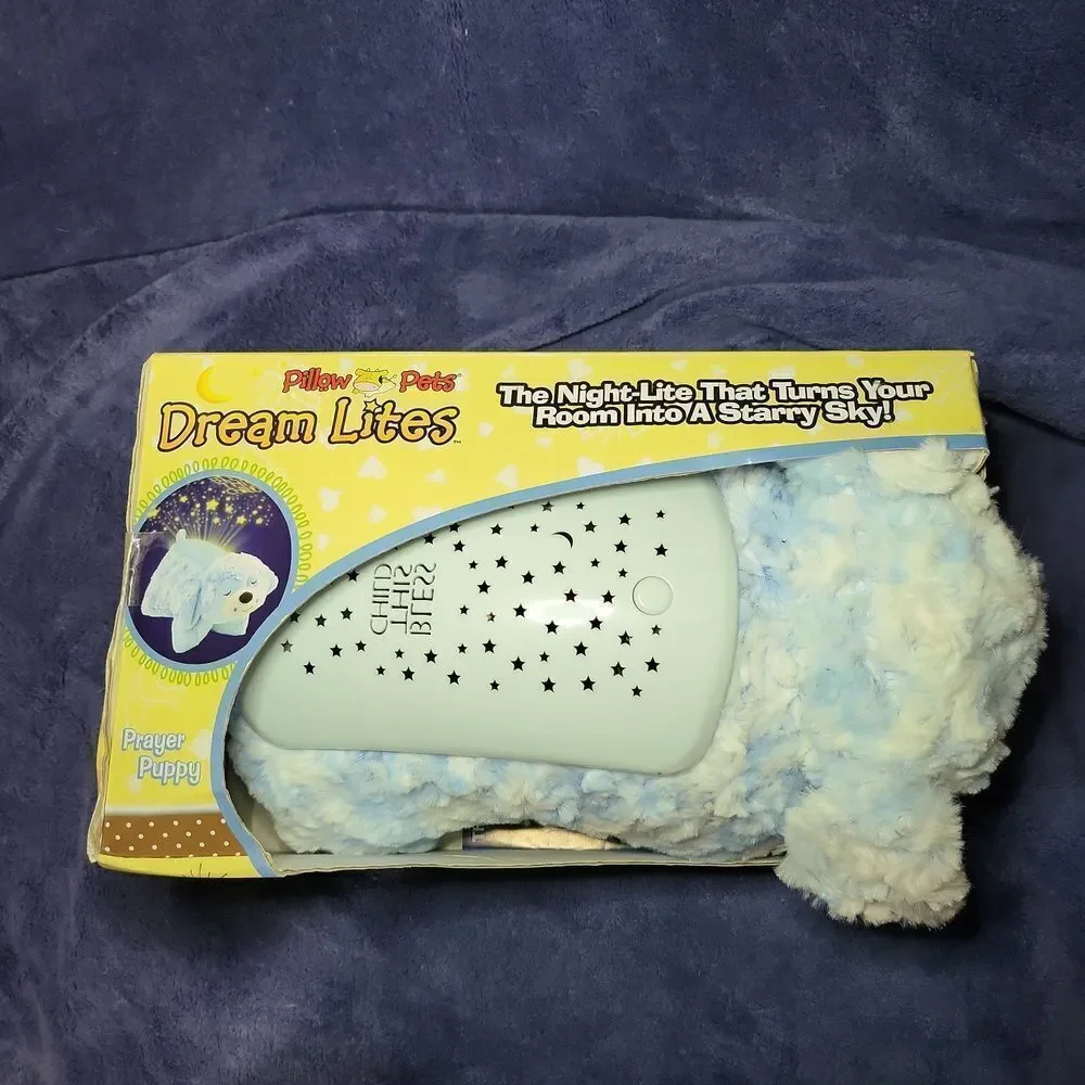 Dream lites prayer puppy! the night light that turns your room into a starry sky